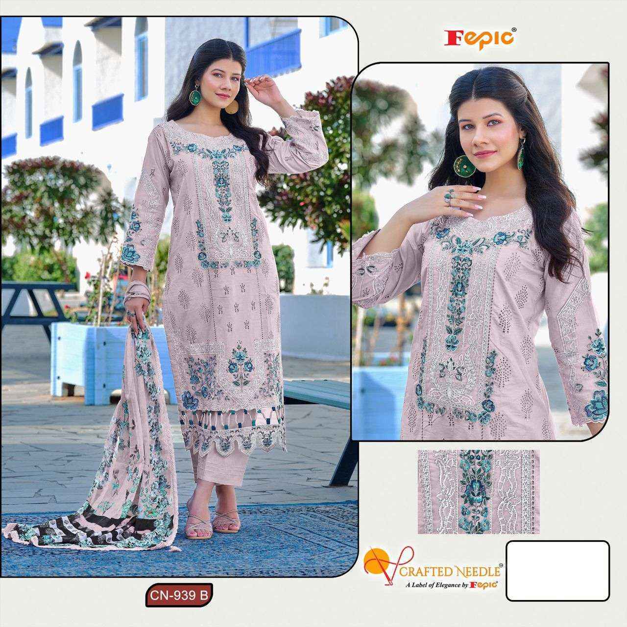 Fepic Crafted Needle Cn 939 Readymade Cotton Dress (3 pcs Catalogue)