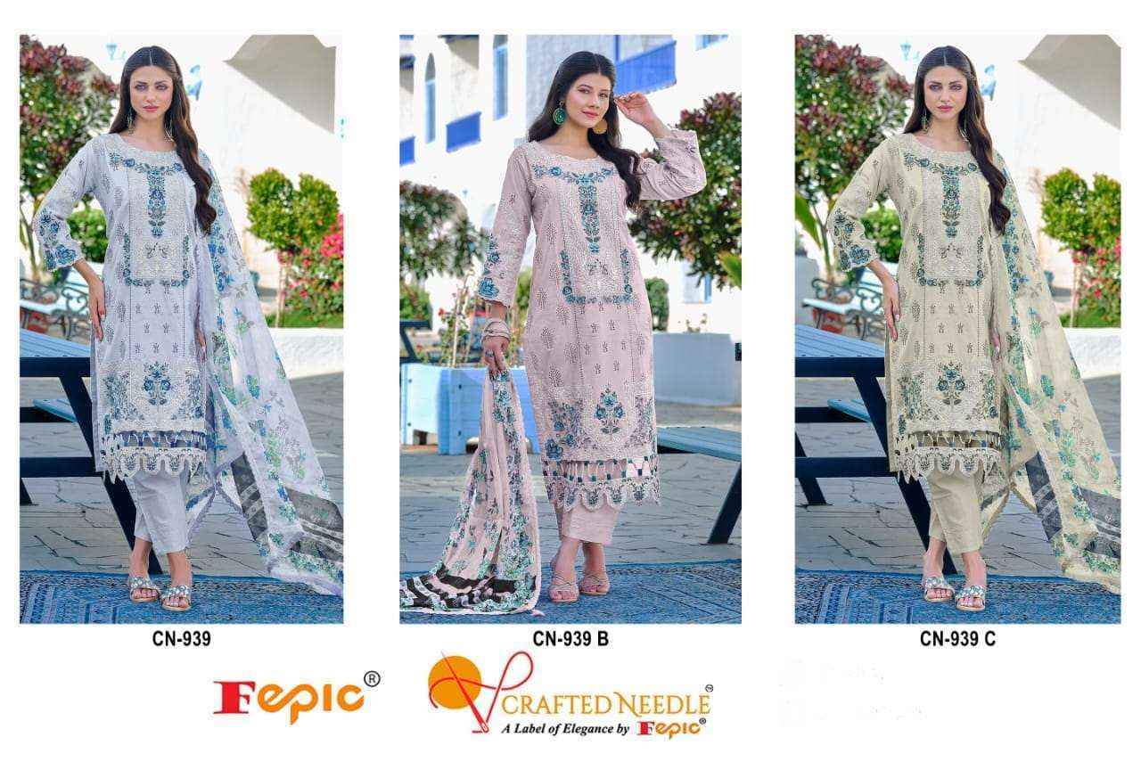 Fepic Crafted Needle Cn 939 Readymade Cotton Dress (3 pcs Catalogue)