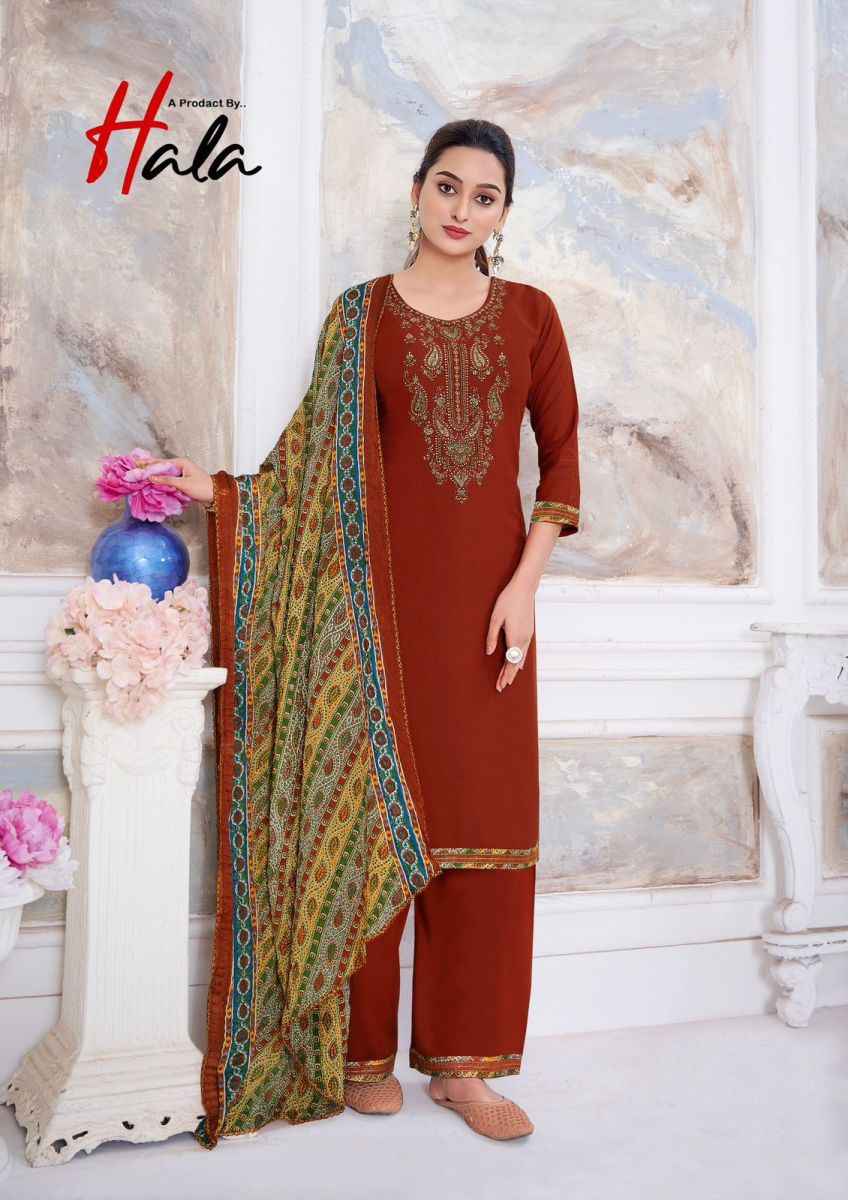 Hala Nigaar Vol-1 Rayon Dress Material (8 pcs Catalogue)