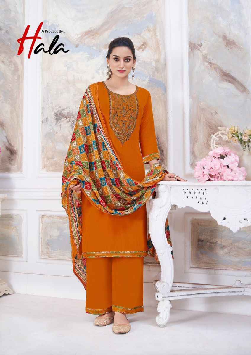 Hala Nigaar Vol-1 Rayon Dress Material (8 pcs Catalogue)