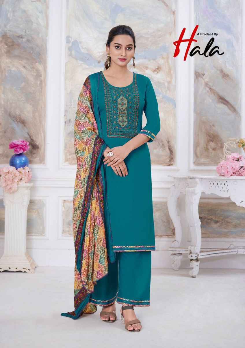 Hala Nigaar Vol-1 Rayon Dress Material (8 pcs Catalogue)