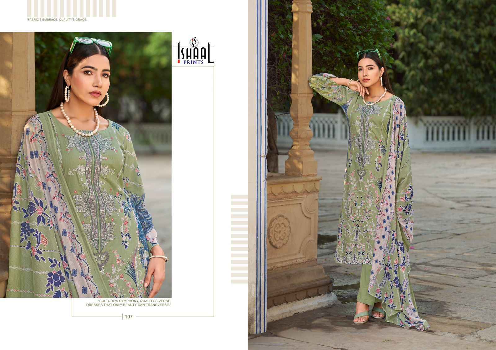 Ishaal Print Maria Vol-1 Cotton Embroidery Dress Material (8 Pc Catalog)