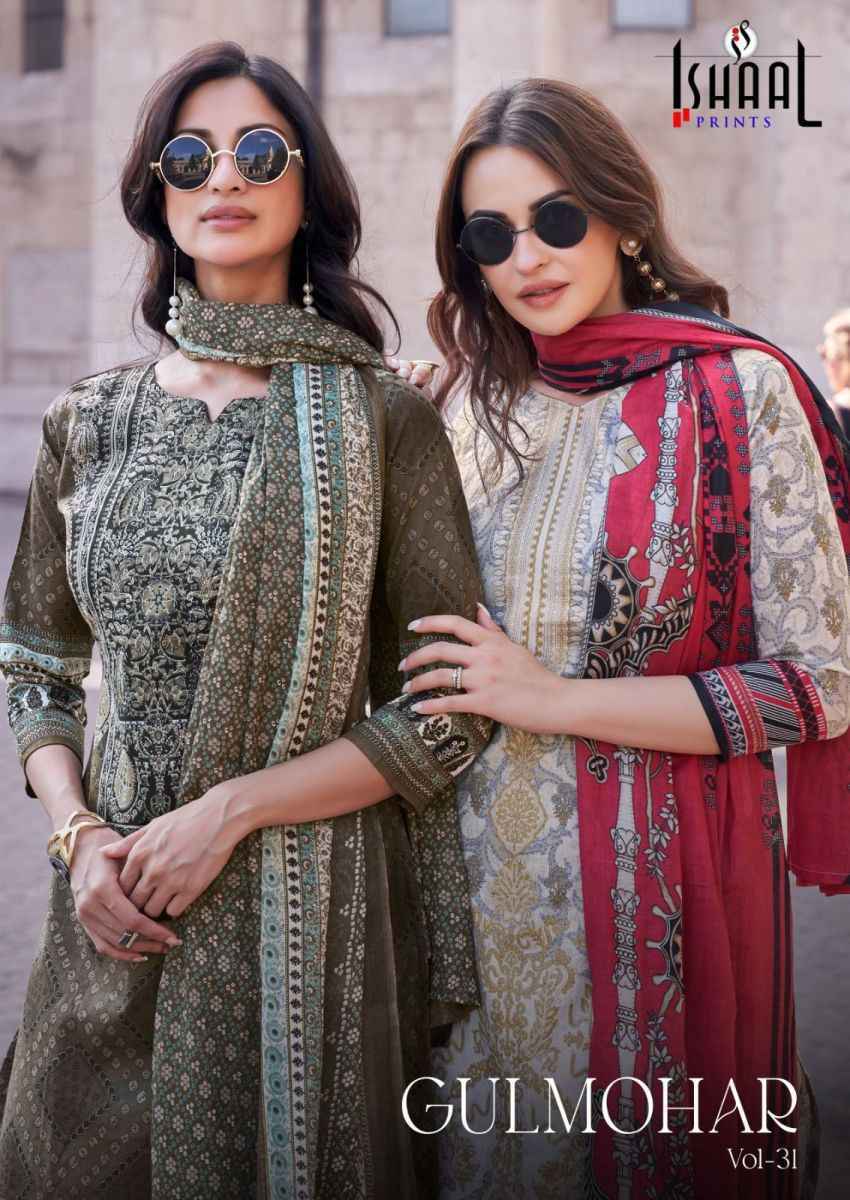 Ishaal Prints Gulmohar Vol-31 Lawn Dress Material (10 Pc Catalouge)