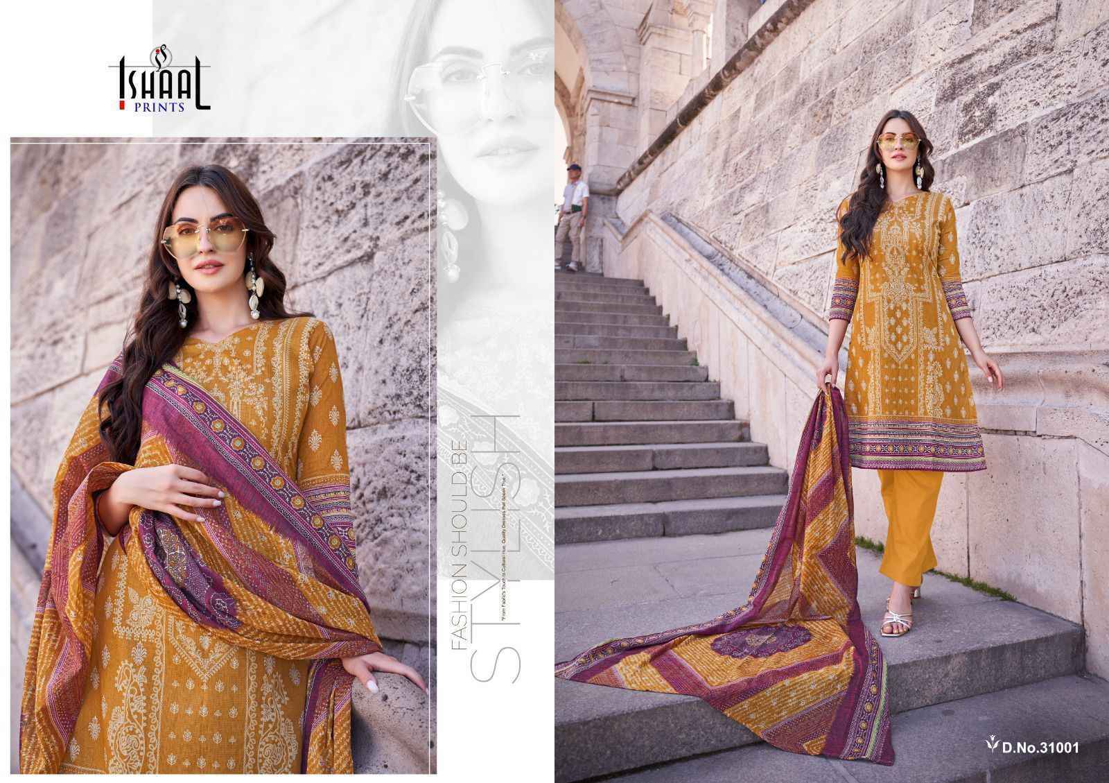 Ishaal Prints Gulmohar Vol-31 Lawn Dress Material (10 Pc Catalouge)