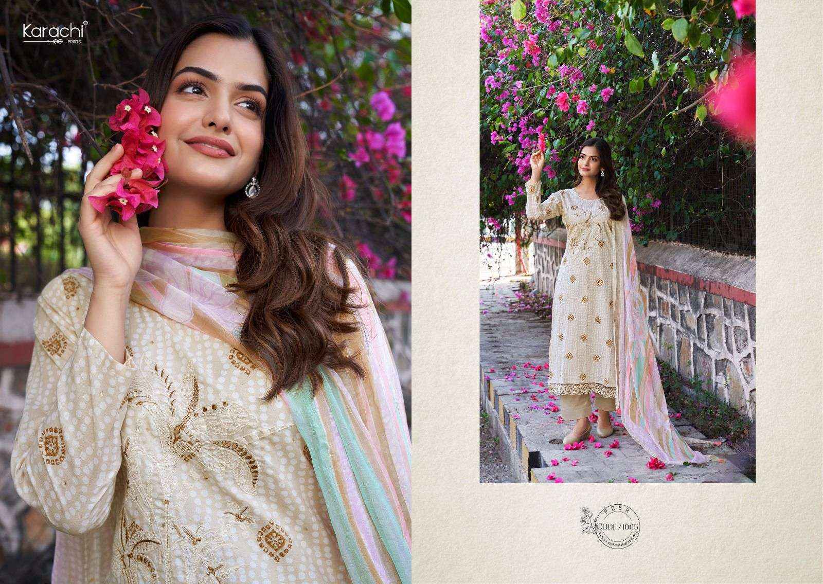 Karachi Prints Kesar Suhana Safar Vol-1 Lawn Cotton Dress Material (6 pcs Catalogue)