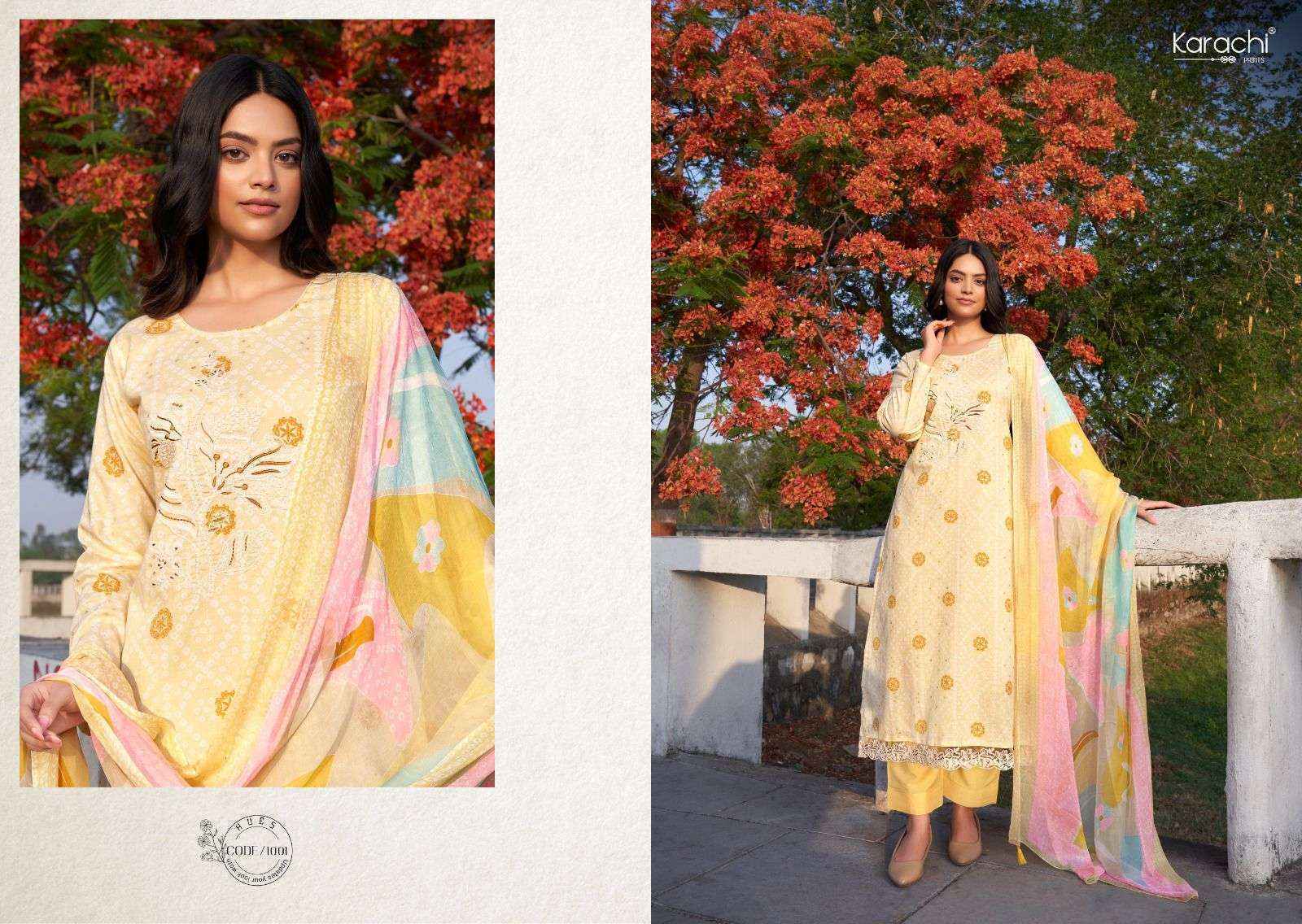 Karachi Prints Kesar Suhana Safar Vol-1 Lawn Cotton Dress Material (6 pcs Catalogue)