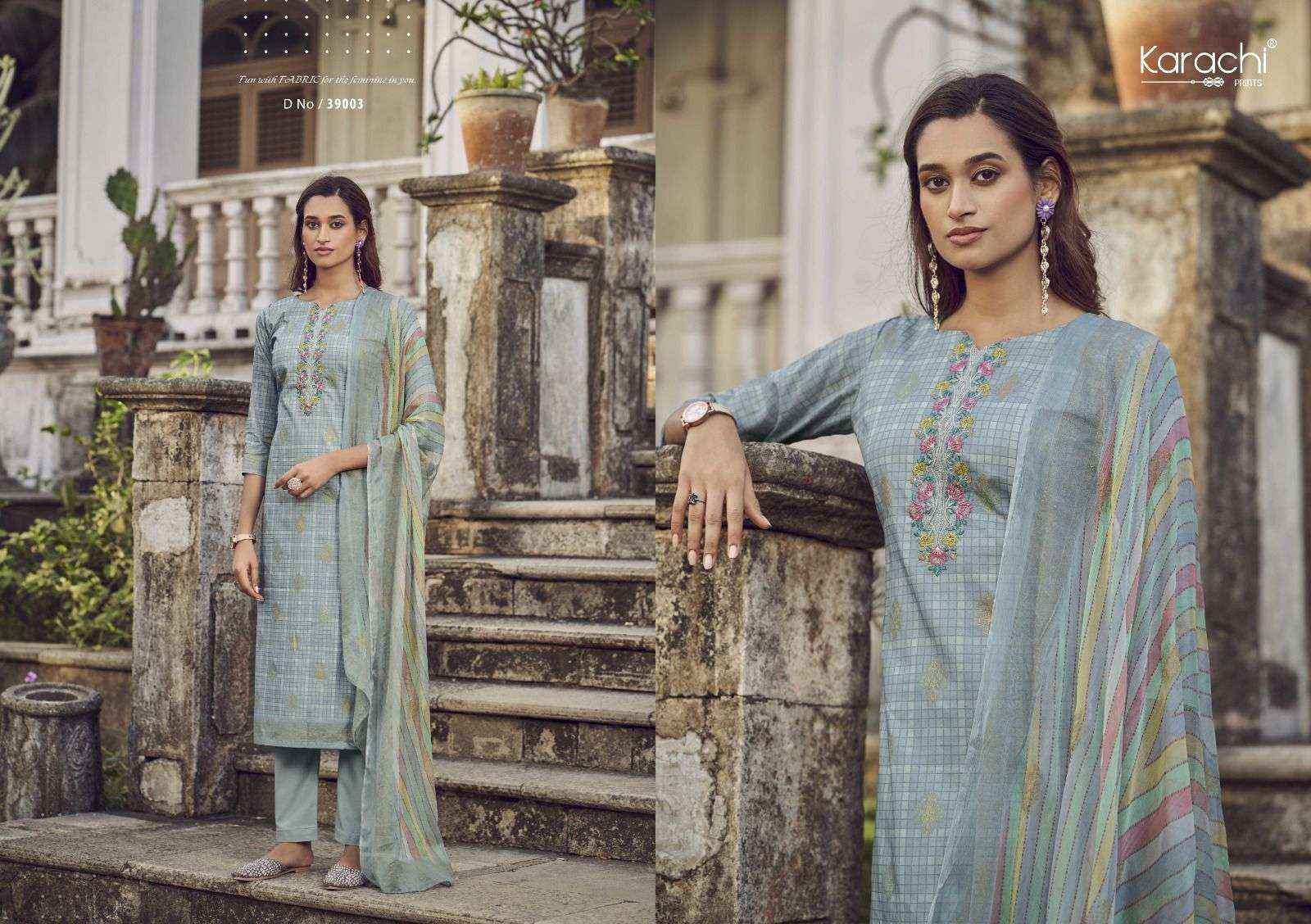 Karachi Prints Maahi Lawn Cotton Dress Material (6 pcs Catalogue)