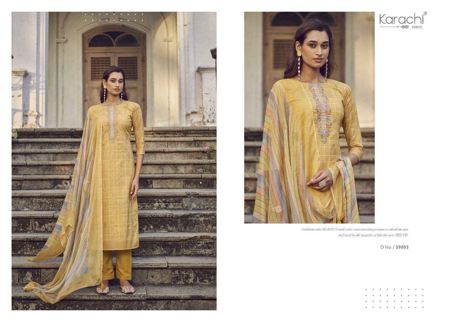 Karachi Prints Maahi Lawn Cotton Dress Material (6 pcs Catalogue)