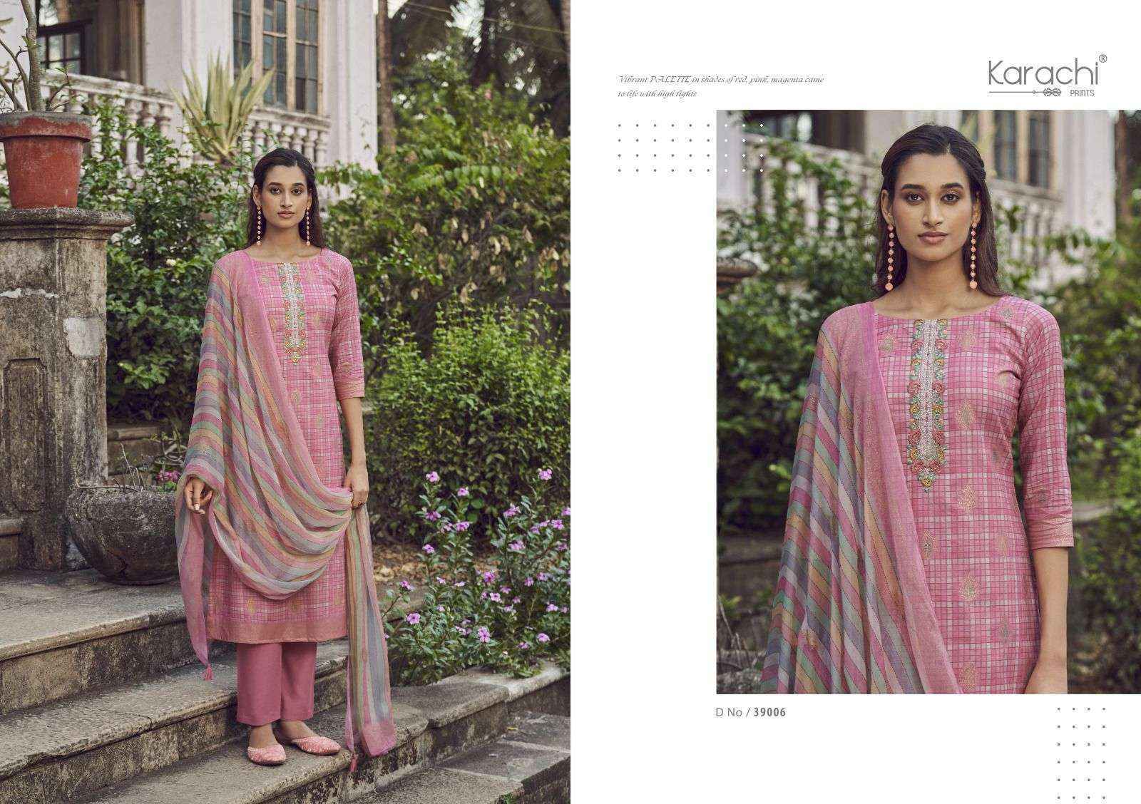 Karachi Prints Maahi Lawn Cotton Dress Material (6 pcs Catalogue)