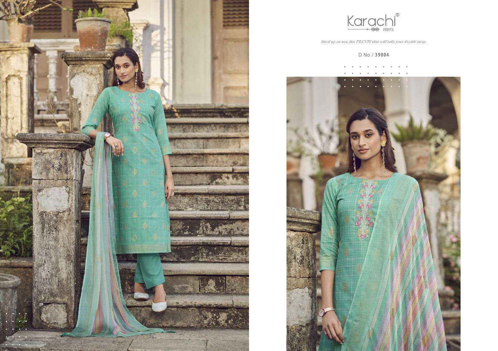 Karachi Prints Maahi Lawn Cotton Dress Material (6 pcs Catalogue)