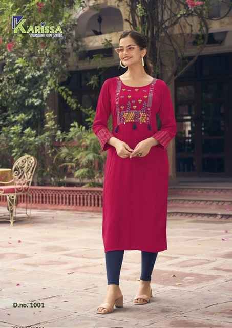 Karissa Charvee Rayon Kurti (6 pcs Cataloue)