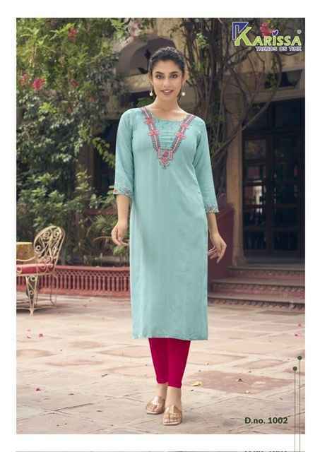 Karissa Charvee Rayon Kurti (6 pcs Cataloue)