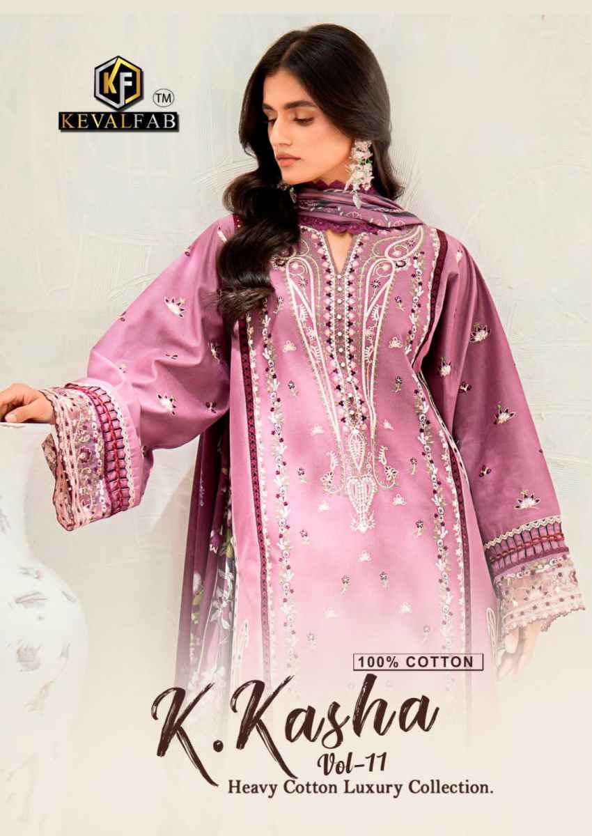 Keval Fab K Kasha Vol-11 Cotton Dress Material (6 pc Cataloge)