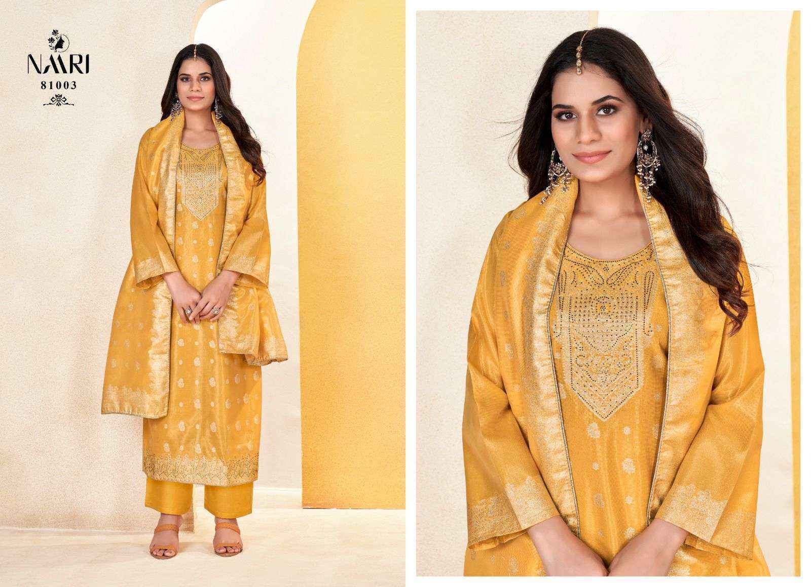 Naari Aaira Jacquard Dress Material (4 pcs Cataloue)