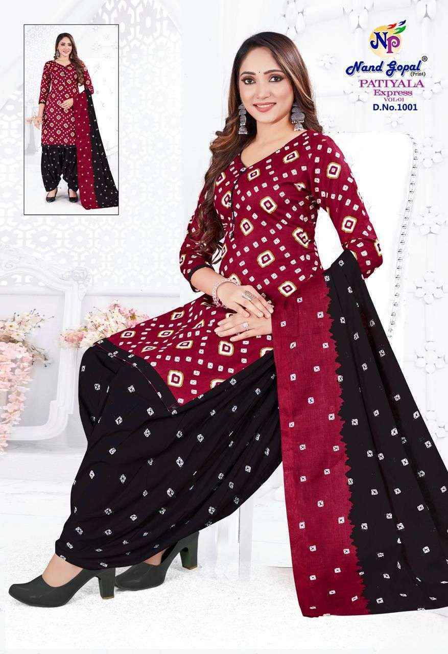 Nand Gopal Patiyala Express Vol-1 Cotton Dress Material (12 pcs Catalogue)