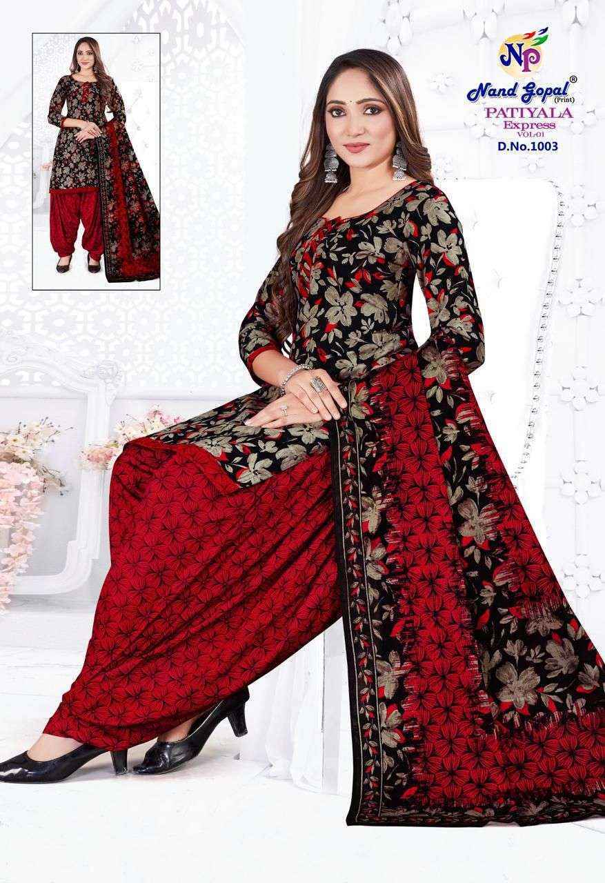 Nand Gopal Patiyala Express Vol-1 Cotton Dress Material (12 pcs Catalogue)