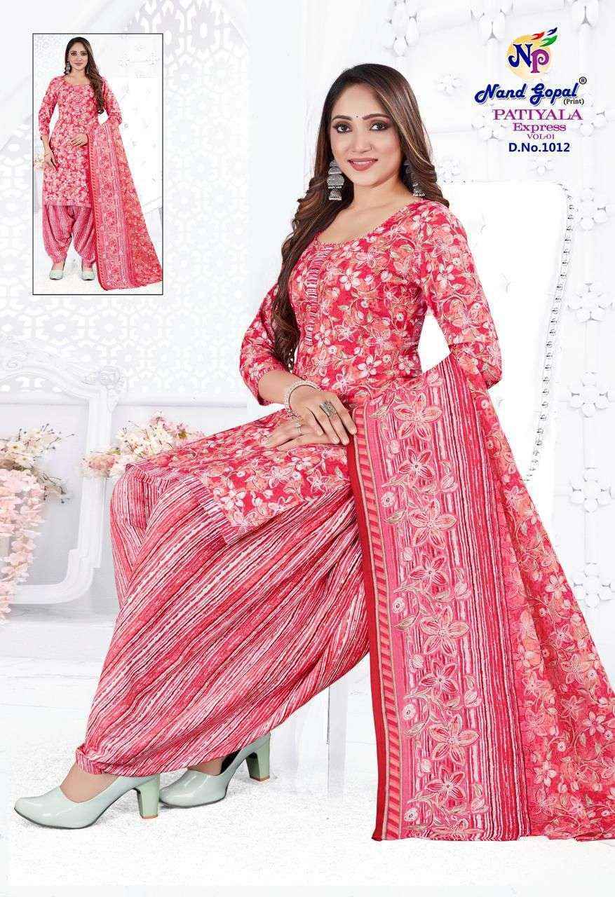 Nand Gopal Patiyala Express Vol-1 Cotton Dress Material (12 pcs Catalogue)