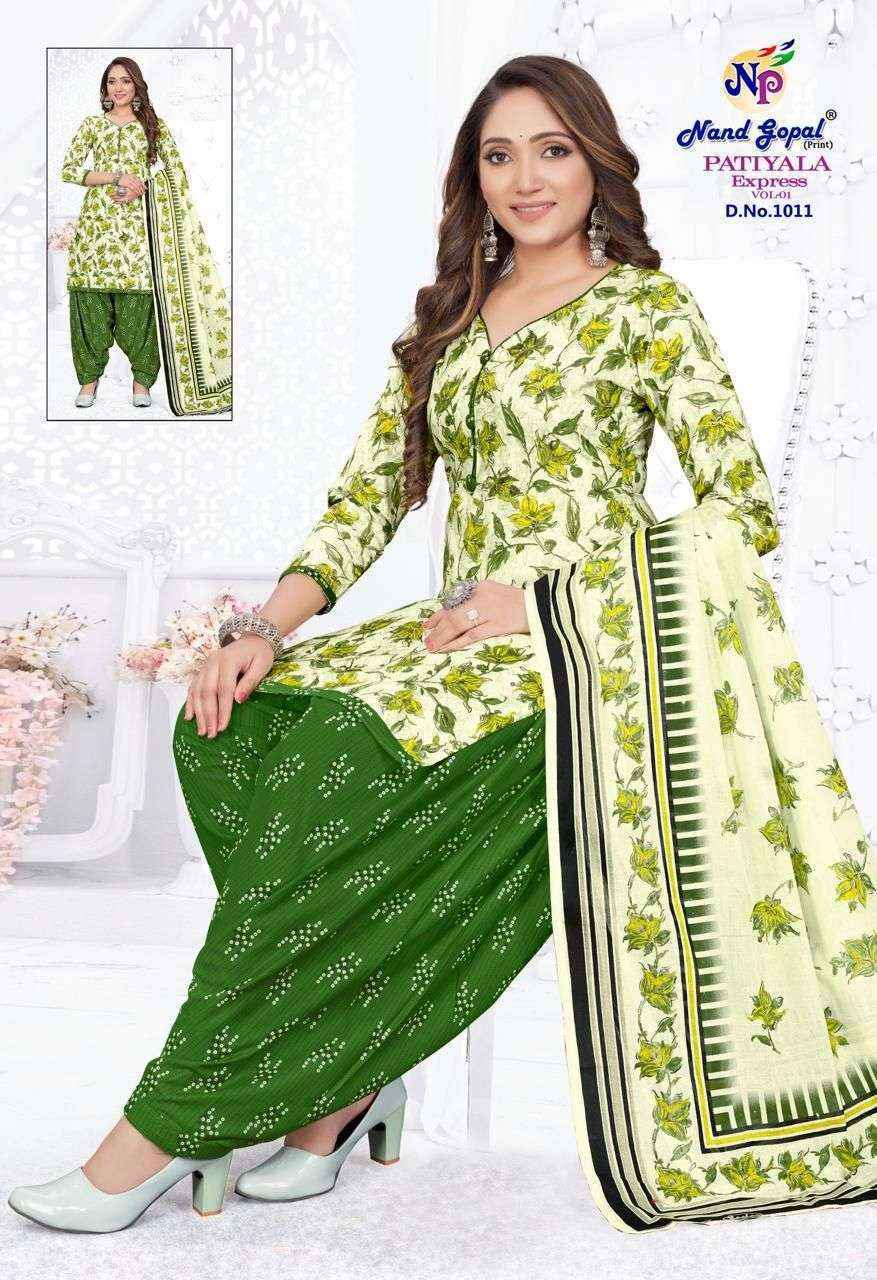 Nand Gopal Patiyala Express Vol-1 Cotton Dress Material (12 pcs Catalogue)