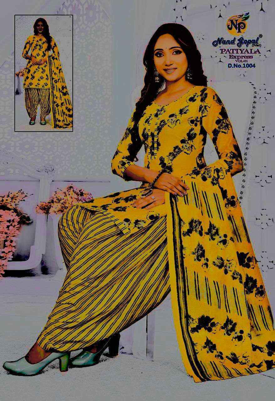 Nand Gopal Patiyala Express Vol-1 Cotton Dress Material (12 pcs Catalogue)