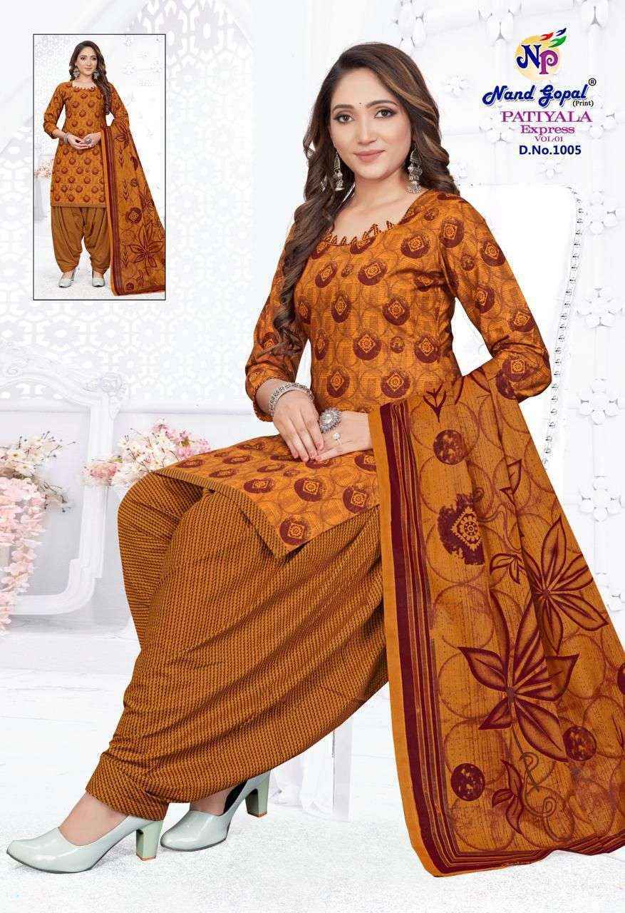 Nand Gopal Patiyala Express Vol-1 Cotton Dress Material (12 pcs Catalogue)