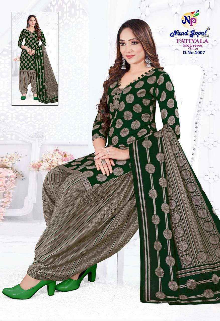 Nand Gopal Patiyala Express Vol-1 Cotton Dress Material (12 pcs Catalogue)