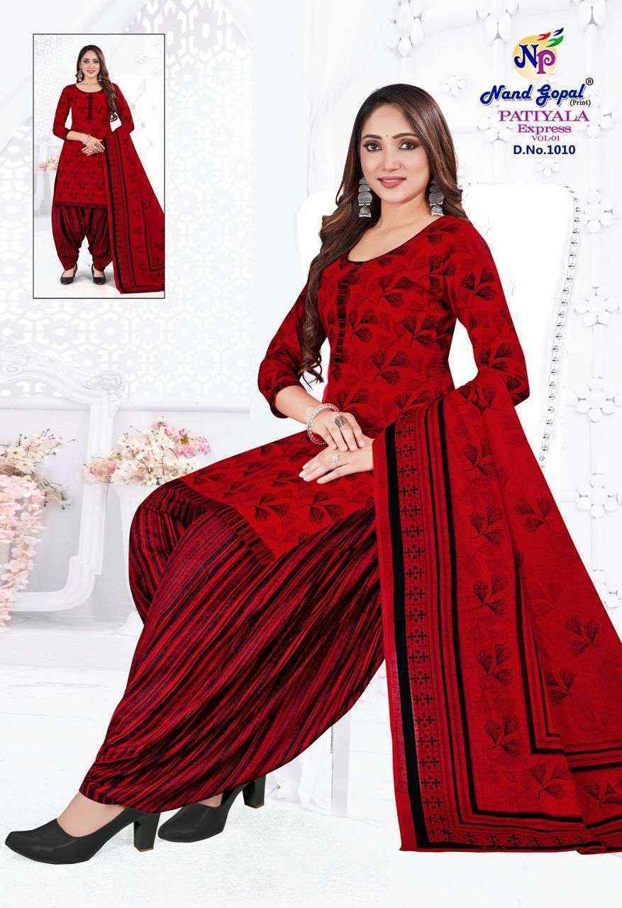 Nand Gopal Patiyala Express Vol-1 Cotton Dress Material (12 pcs Catalogue)