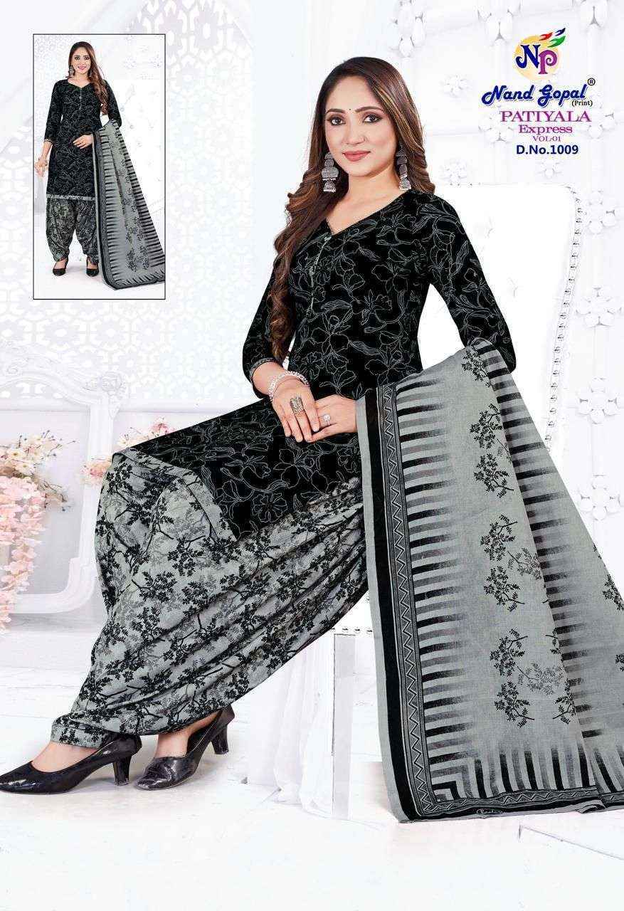 Nand Gopal Patiyala Express Vol-1 Cotton Dress Material (12 pcs Catalogue)