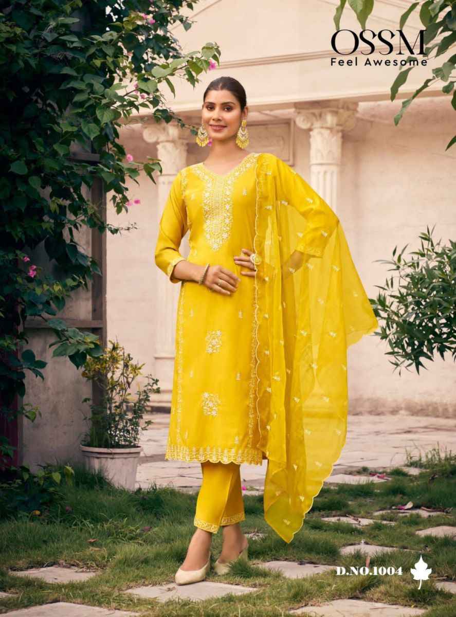 Ossm Gulabi Vol-3 Viscos Roman Silk Readymade Suit (6 Pc Catalog)