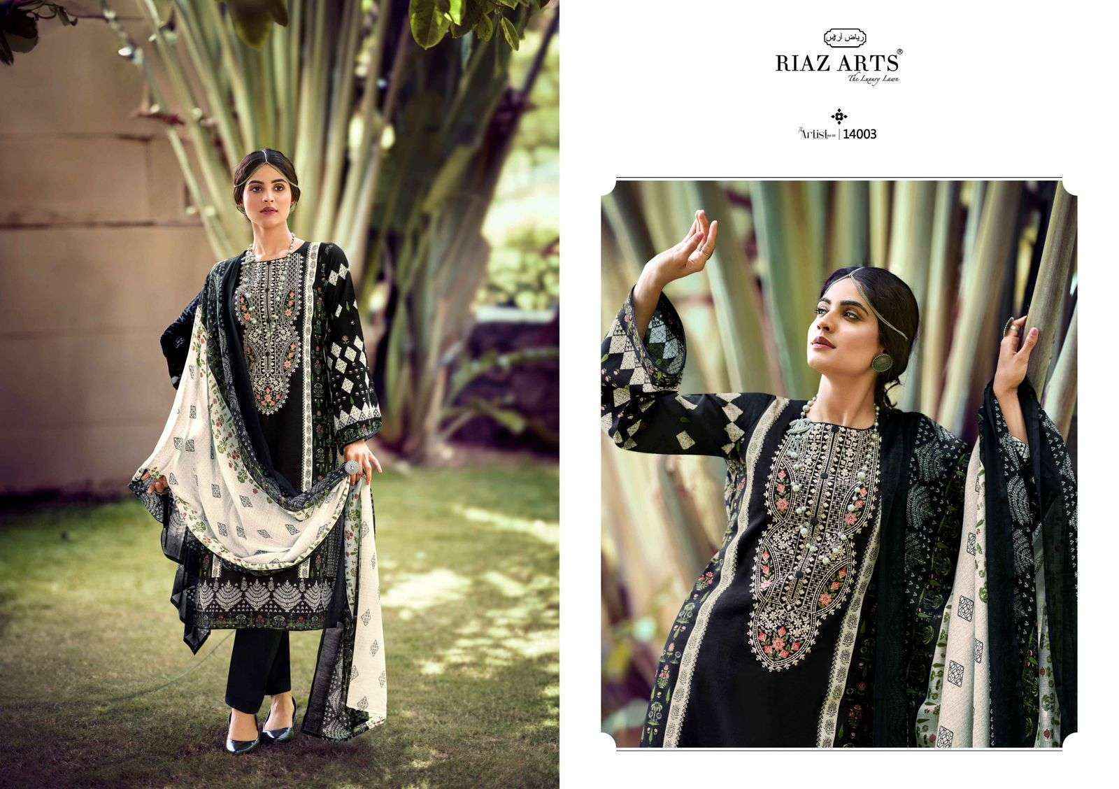 Riaz Arts The Artist Vol-3 Lawn Cotton Dress Material (8 pcs Catalogue)