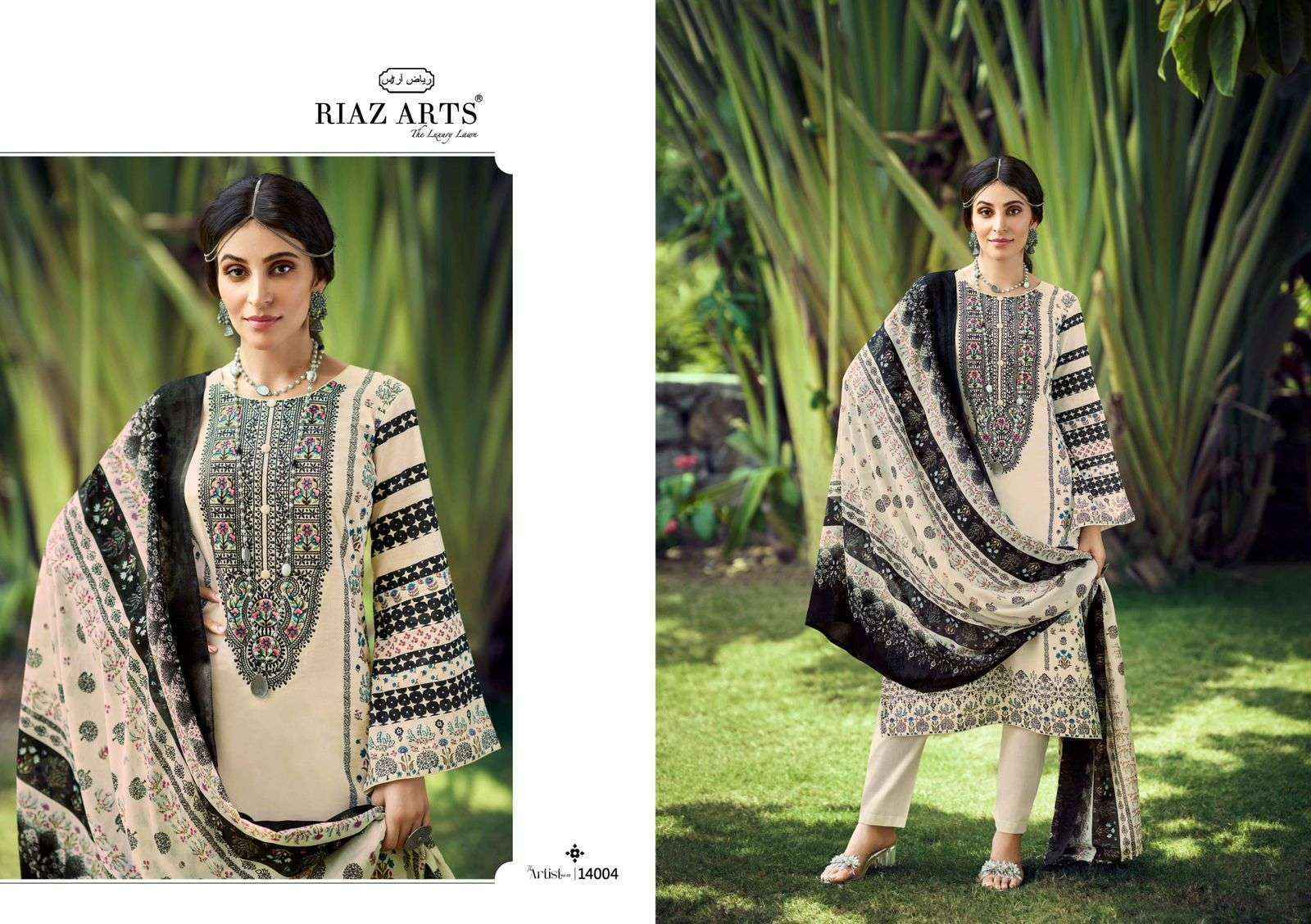 Riaz Arts The Artist Vol-3 Lawn Cotton Dress Material (8 pcs Catalogue)