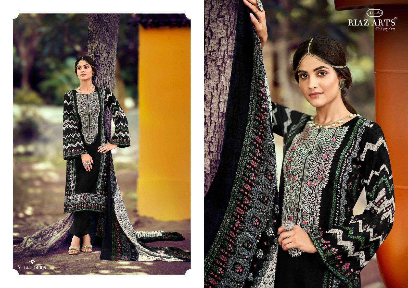 Riaz Arts The Artist Vol-3 Lawn Cotton Dress Material (8 pcs Catalogue)