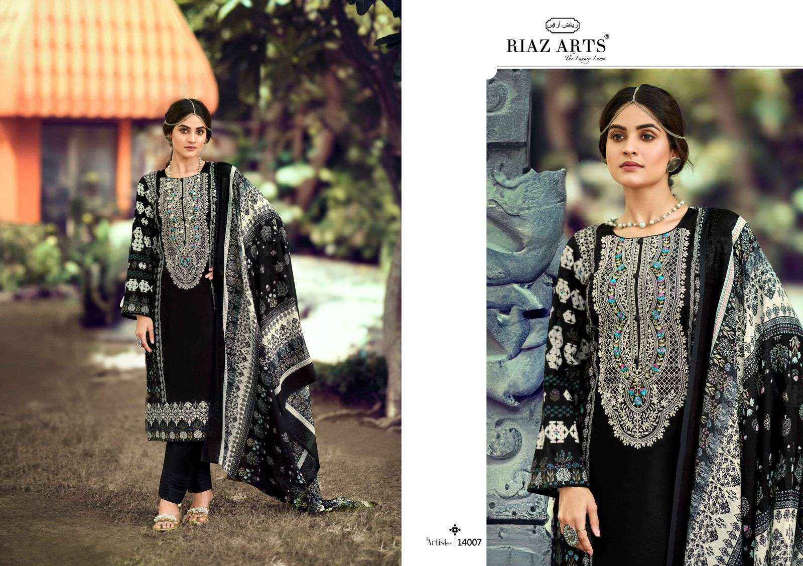 Riaz Arts The Artist Vol-3 Lawn Cotton Dress Material (8 pcs Catalogue)