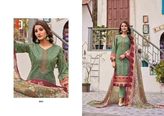 Shraddha Designer Bin Saeed Lawn Collection Nx Vol-8 Cotton Dress Material (4 pc Cataloge)