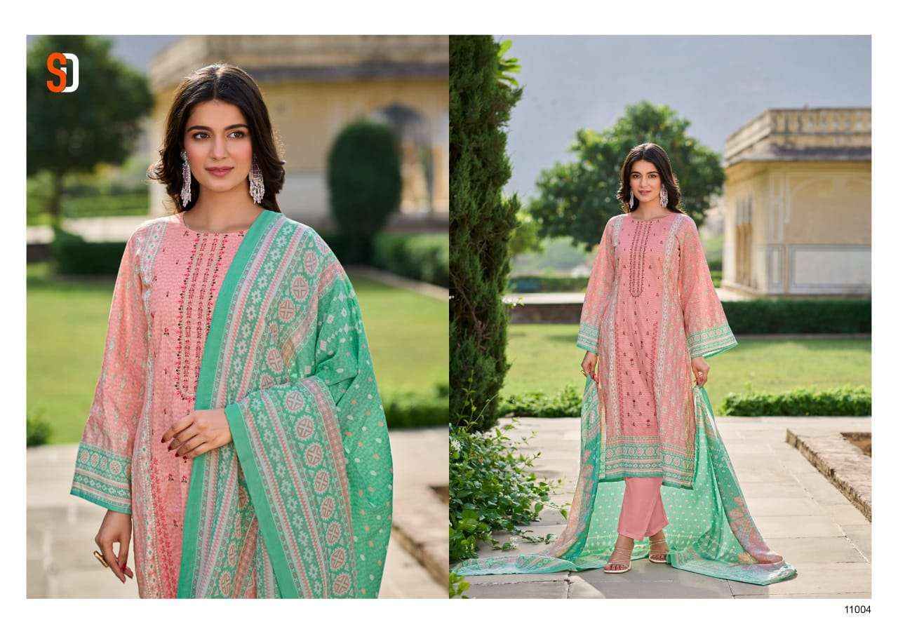 Shraddha Designer Bin Saeed Lawn Collection Vol-11 Cotton Dress Material (4 pc Cataloge)