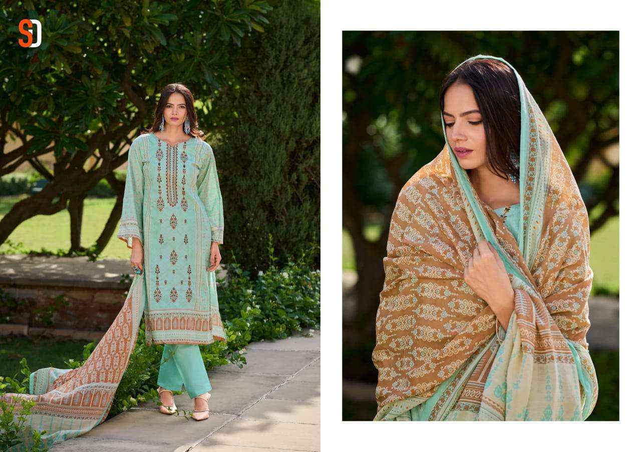 Shraddha Designer Bin Saeed Lawn Collection Vol-11 Cotton Dress Material (4 pc Cataloge)