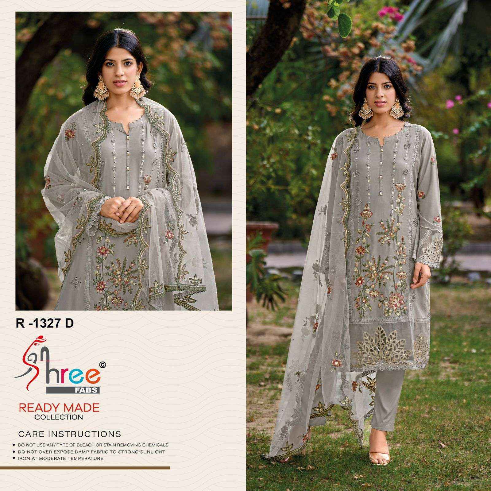 Shree Fabs D No-1327 Cambric Cotton Readymade Suit (4 pcs Catalogue)