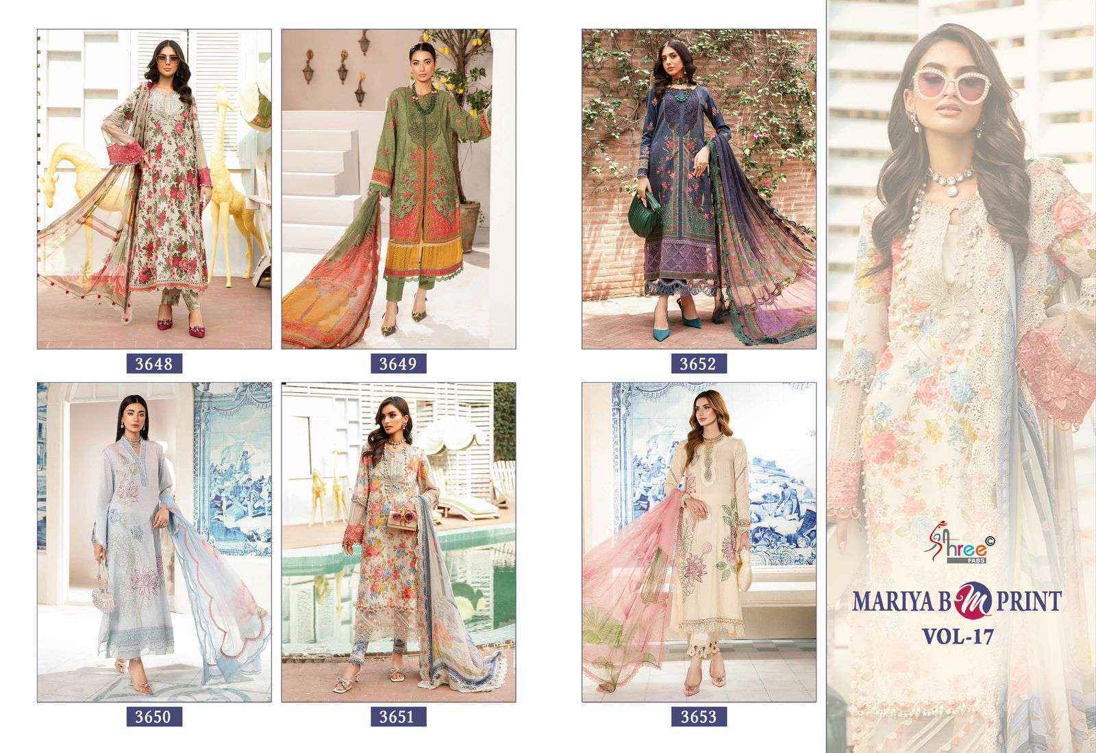 Shree Fabs Mariya B M Print Vol-17 Cotton Dress Material (6 pcs Catalogue)