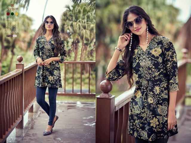 Shreen Resham Vol 5 Reyon Kurti 7 pcs Catalogue