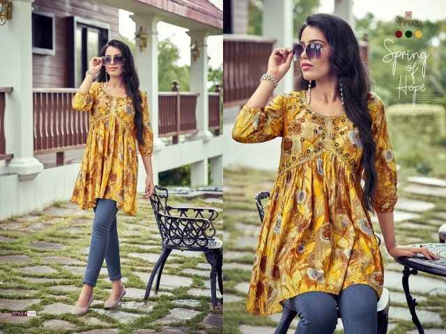 Shreen Resham Vol 5 Reyon Kurti 7 pcs Catalogue