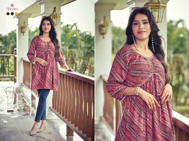 Shreen Resham Vol 5 Reyon Kurti 7 pcs Catalogue