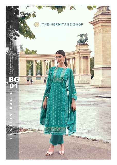 The Hermitage Shop Bagh Cotton Dress Material (6 pcs Catalogue)