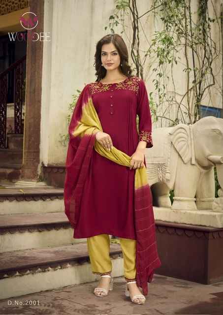 Woodee Golden Pearl Vol-2 Reyon Readymade Suit (6 pcs Catalogue)