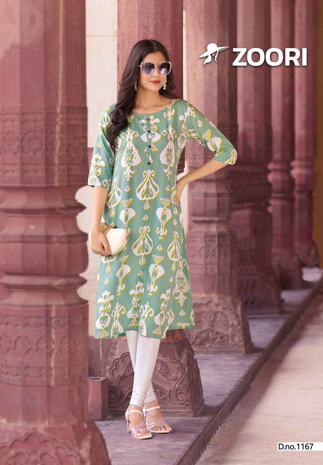 Zoori Akshara Vol 28 Rayon Kurti 6 pcs Catalogue