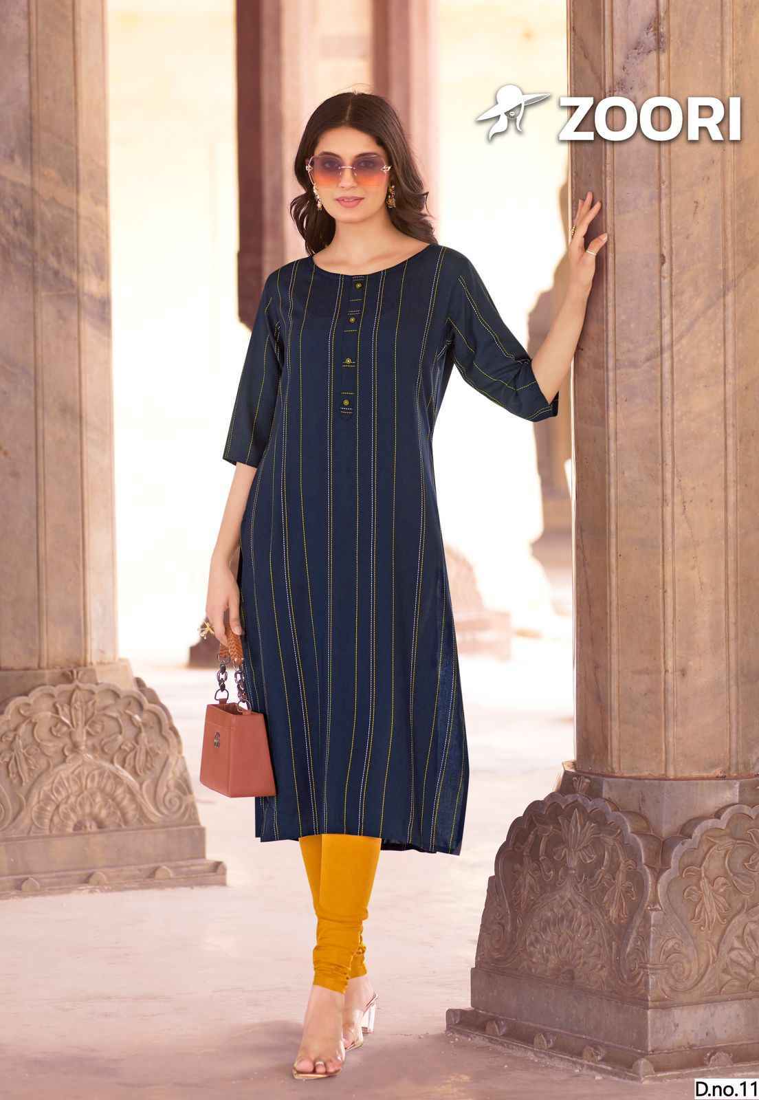 Zoori Akshara Vol 28 Rayon Kurti 6 pcs Catalogue