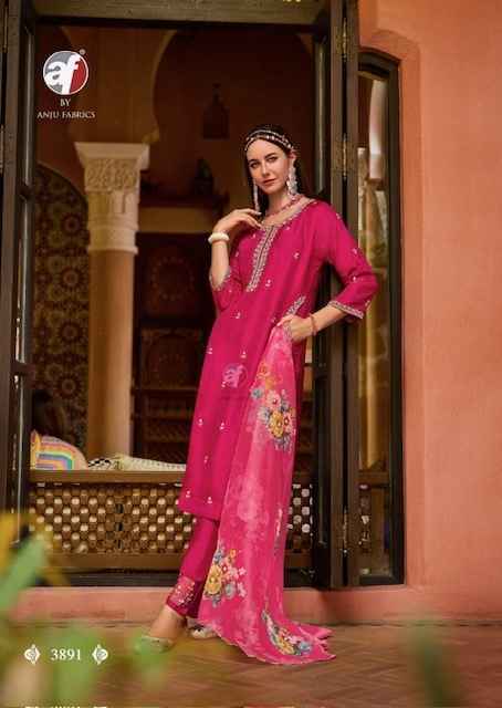 Anju Fab Shehnai Vol-8 Pure Dola Silk Readymade Suit (6 Pc Catalog)