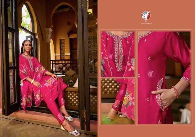 Anju Fab Shehnai Vol-8 Pure Dola Silk Readymade Suit (6 Pc Catalog)