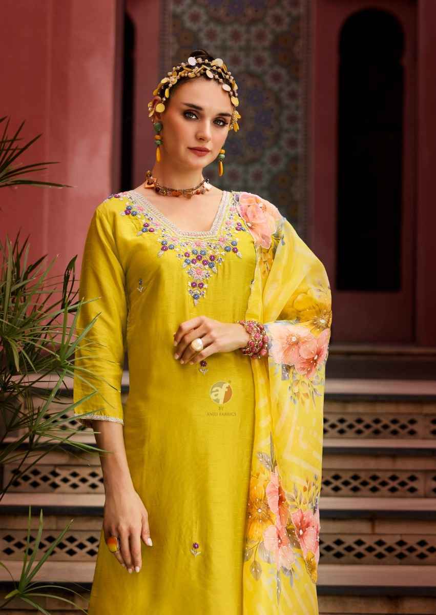 Anju Fab Shehnai Vol-8 Pure Dola Silk Readymade Suit (6 Pc Catalog)