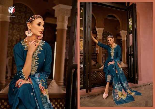 Anju Fab Shehnai Vol-8 Pure Dola Silk Readymade Suit (6 Pc Catalog)