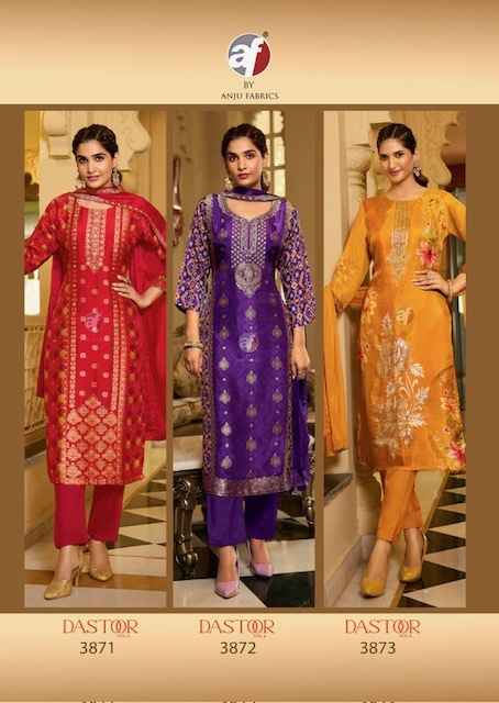 Anju Fabrics Dastoor Vol-6 Jacquard Readymade Suit (4 pcs Catalogue)