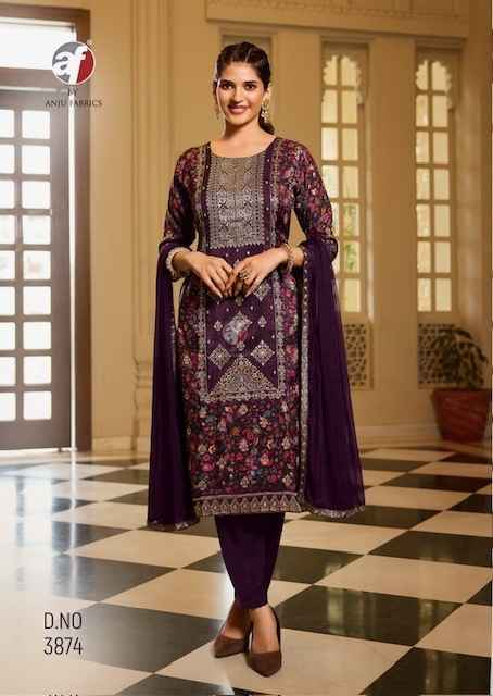 Anju Fabrics Dastoor Vol-6 Jacquard Readymade Suit (4 pcs Catalogue)